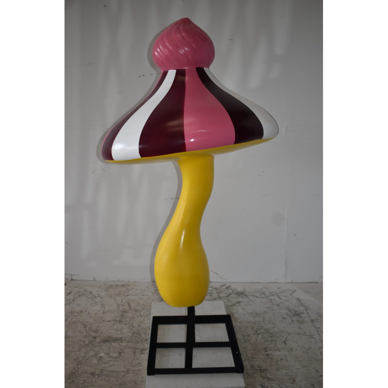 Happy Giant Mushroom Made of Resin for Indoors Outdoors Size: 34" x 34" x 64"H