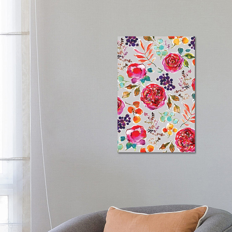 BloomsI 1 Piece Wrapped Canvas Wall Art, 66.04 cm H x 45.72 cm W x 3.175 cm D