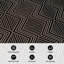 Tapis de sol à chevrons noirs et diamants, lavable à la machine, en polyester avec envers antidérapant-289589190