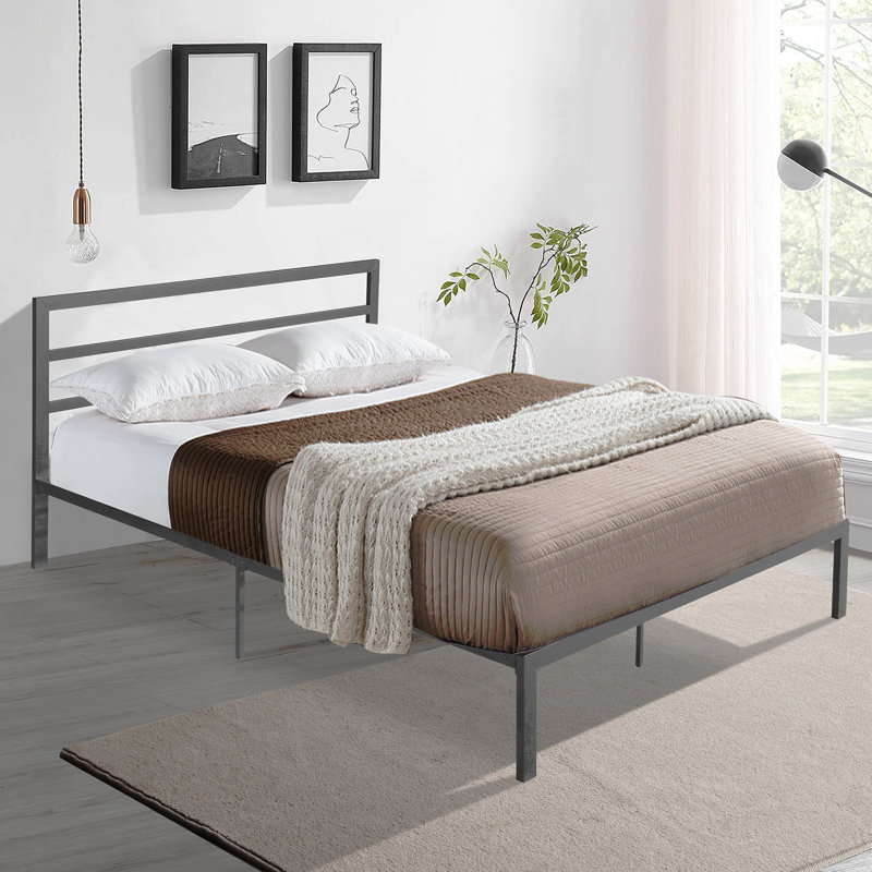 Queen Size Metal Bed Frame With Headboard