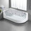 Baignoire tourbillon blanche 67 "x 32" avec panneau avant en verre VENISE