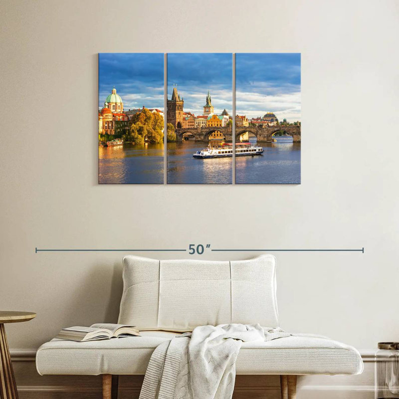 Vue pittoresque de Prague, H 24 po x l 38 po