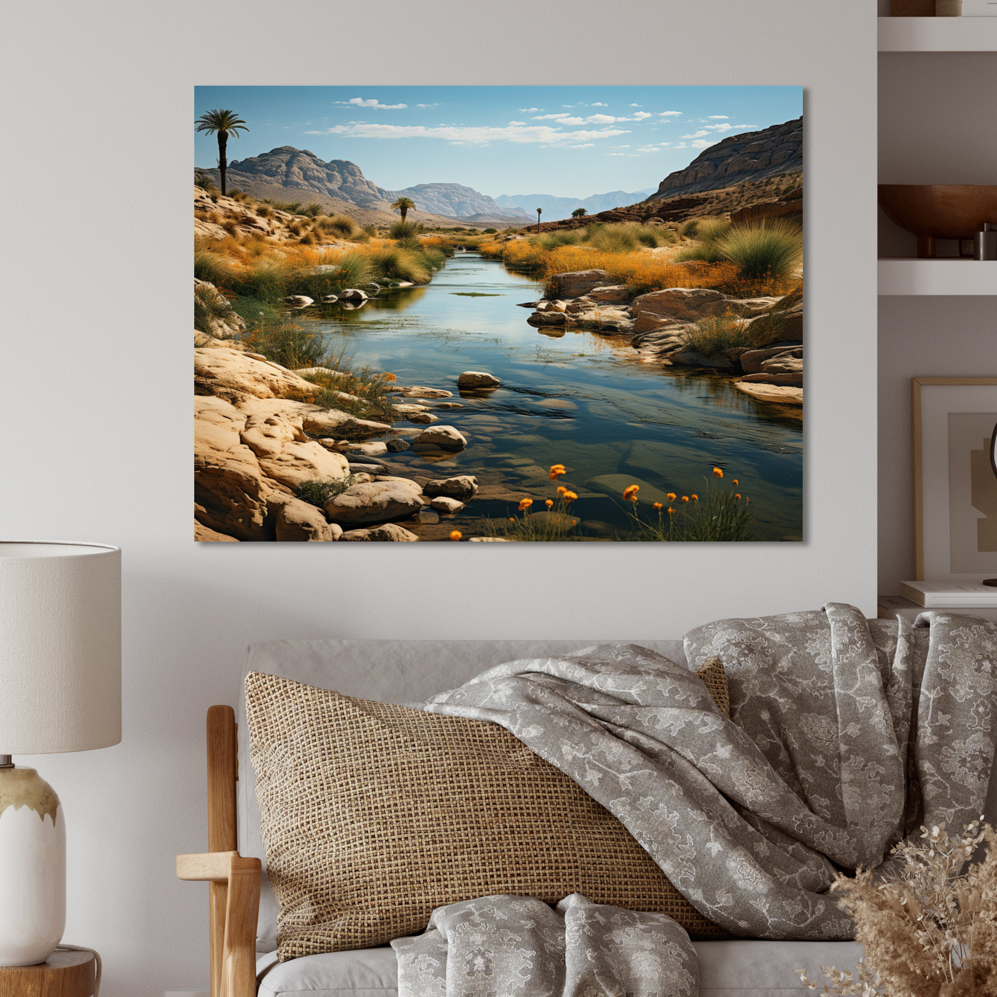 Millwood Pines Desert Oasis III - Landscapes Metal Wall Art | Wayfair