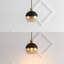 Luminaire suspendu sphérique ajustable 1 lumière en métal \/ verre Mid-Century moderne 7,5 po Shidler