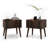 Vintage Wood Bedside Table With Drawer-1962821547