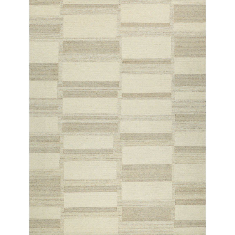 Tero Hand Tufted New Zealand Wool Beige/Ivory Area Rug, 14'X18'