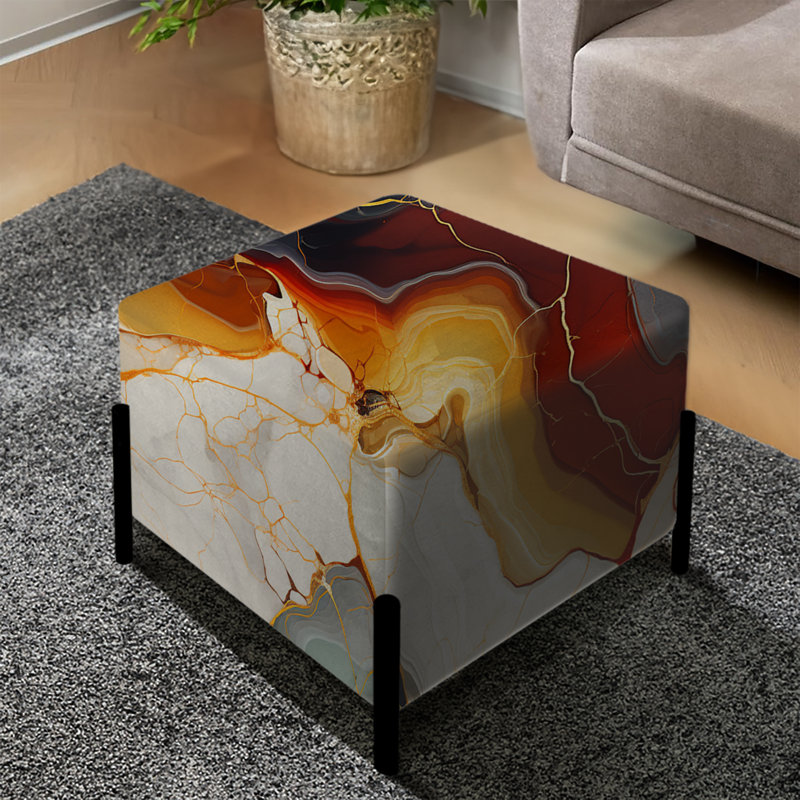 Beauty Marble Pattern I - Marble Square Ottoman