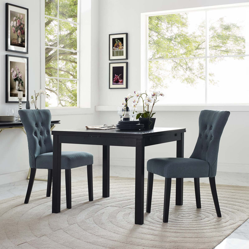 Modway Silhouette Dining Side Chairs Upholstered Fabric, Gray