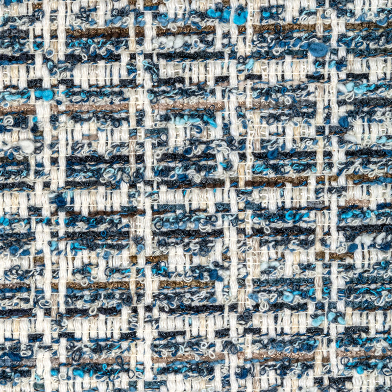 Lorient Weaves Kerlin Texture Cotton Blend Performance Fabric, Blue