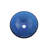 Blue Tempered Glass Vessel Round Bathroom Sink with Pop-Up Drain