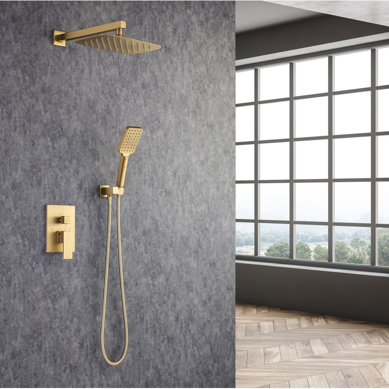 All-In-One Kit with Rough in-Valve, Brushed Gold