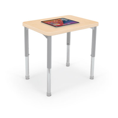 Rectangle Desk, Matching Edge, Platinum Legs