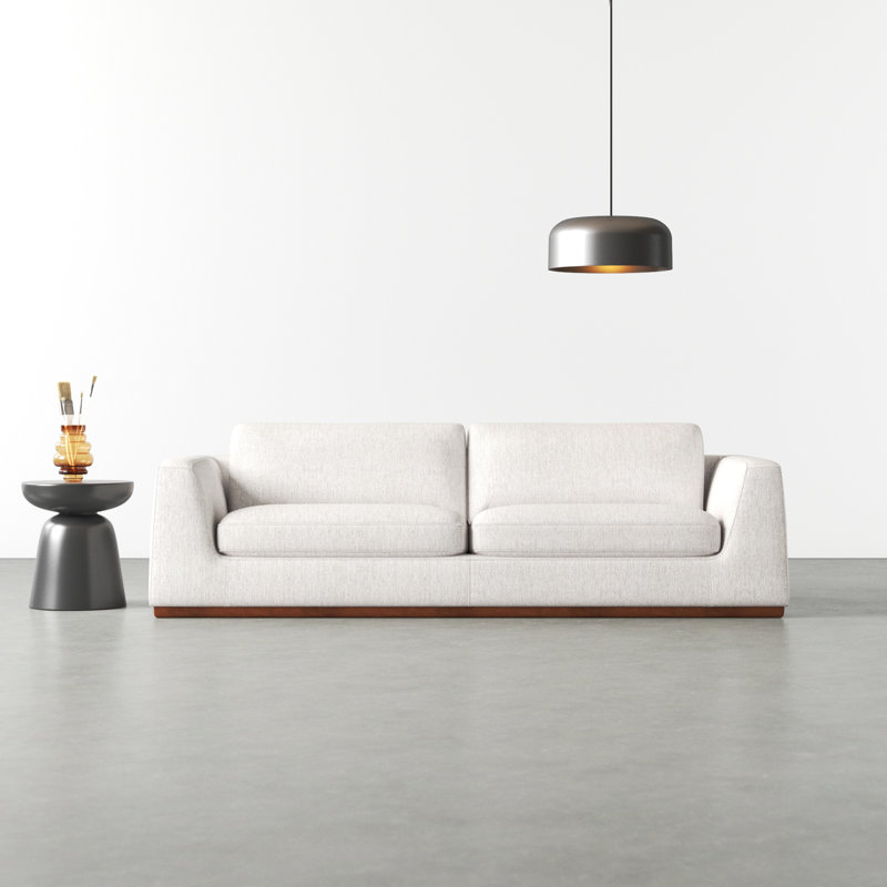 Berger Upholstered 98'' Sofa, Aldred Silver