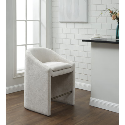 Tabouret de bar et de comptoir en chenille Kagan