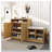 Shoe Cabinets Bench, 2 Doors and 3-Tier Adjustable Shelves-2040107110