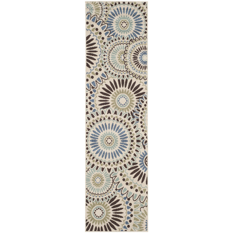 Centeno Performance Geometric Indoor/Outdoor Area Rug, Runner 2'3" x 12'
