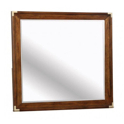 Miroir Leeani au fini chêne foncé
