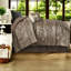 Luxurious Jacquard Bedding Sets Cal King, Brown Gold Polyester