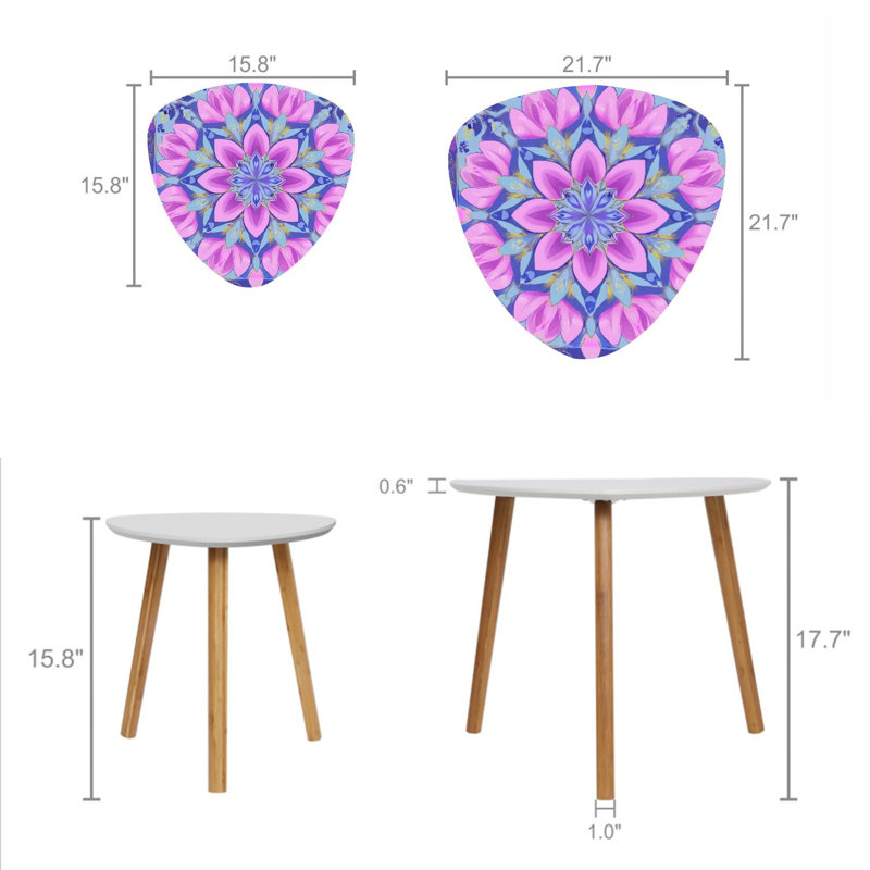 Ensemble de 2 tables basses gigognes Triangle