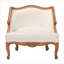 Fauteuil d'appoint rembourré en lin