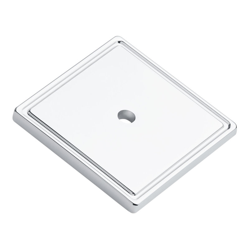 Contre-plaque pour armoire contemporaine carrée, Chrome poli