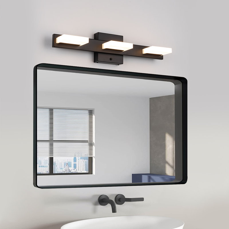 Luminaire pour meuble-lavabo à DEL Lubabah 3000K / 4000K / 5000K, Noir mat, 3