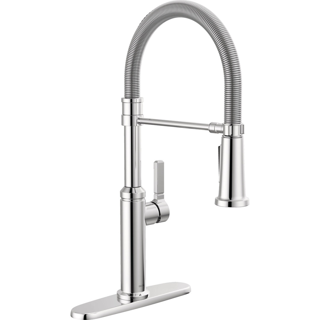 Rhett Pro Commercial Kitchen Faucet, Pull Down Sprayer Kitchen Sink Faucet Delta 