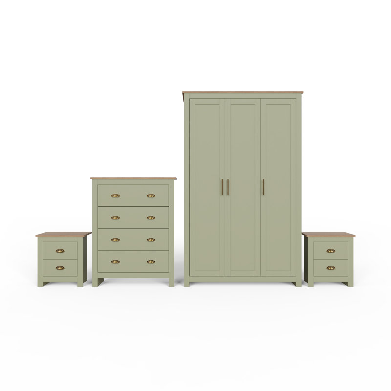 Kenneth Piece Bedroom Set, Sage Green