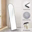 Miroir de plancher sur pied, miroir mural avec cadre mince en alliage d'aluminium-999671750-999671744