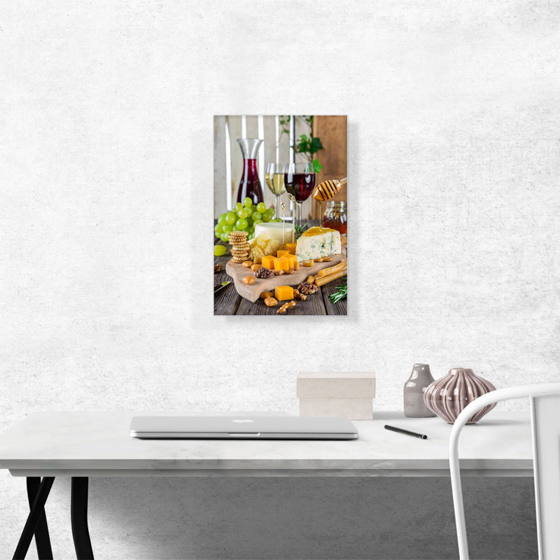 «Cheese Platter Wine Restaurant», reproduction de photo sur toile tendue, H 18 po x l 12 po x 1,5 po