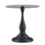 Table d'appoint ronde vintage avec plateau en verre trempé, parfaite pour le salon et la chambre à coucher, durable et élégante