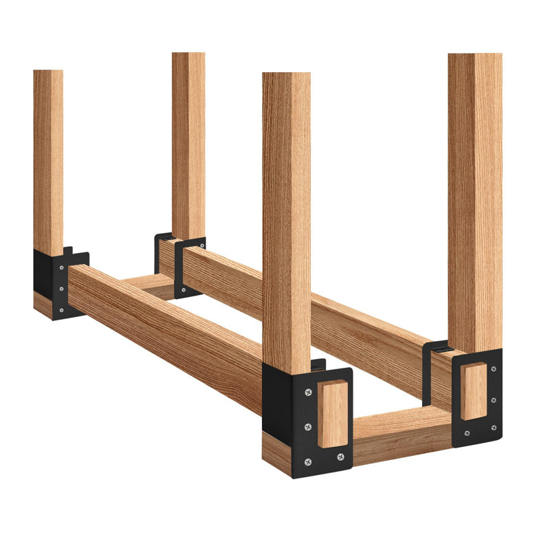 Ensemble de 4 supports de rangement pour bûches de bois de chauffage