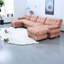 Canapés modulaires à assise profonde spacieuse, canapé rose moderne en bois pour la maison