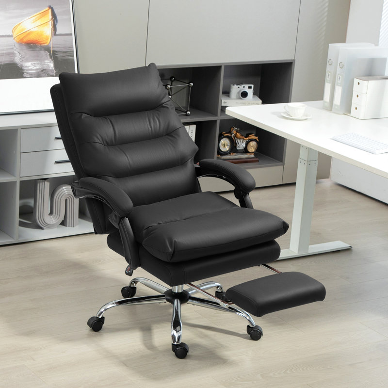 Microfibre Vibration Massage Office Chair, Dark Gray, Dark Gray