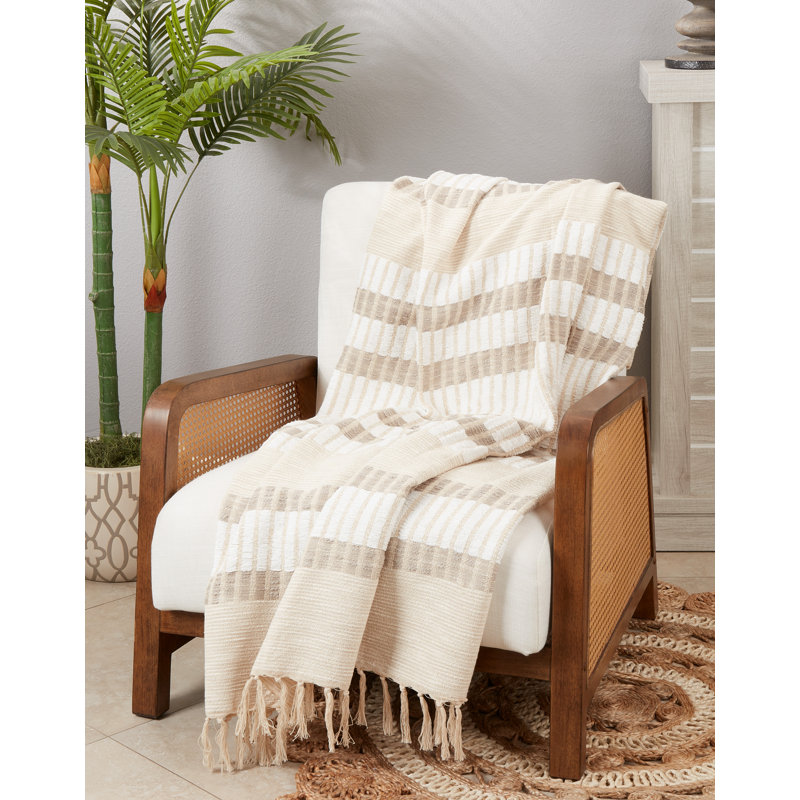 Hand Woven Throw Blanket, Natural
