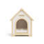 Niche pour chien en bois de cèdre massif avec coussin pour petits chiens