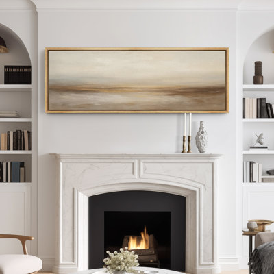 Large Framed Canvas Print Wall Art - Abstract Landscape Print for Modern Home Decor