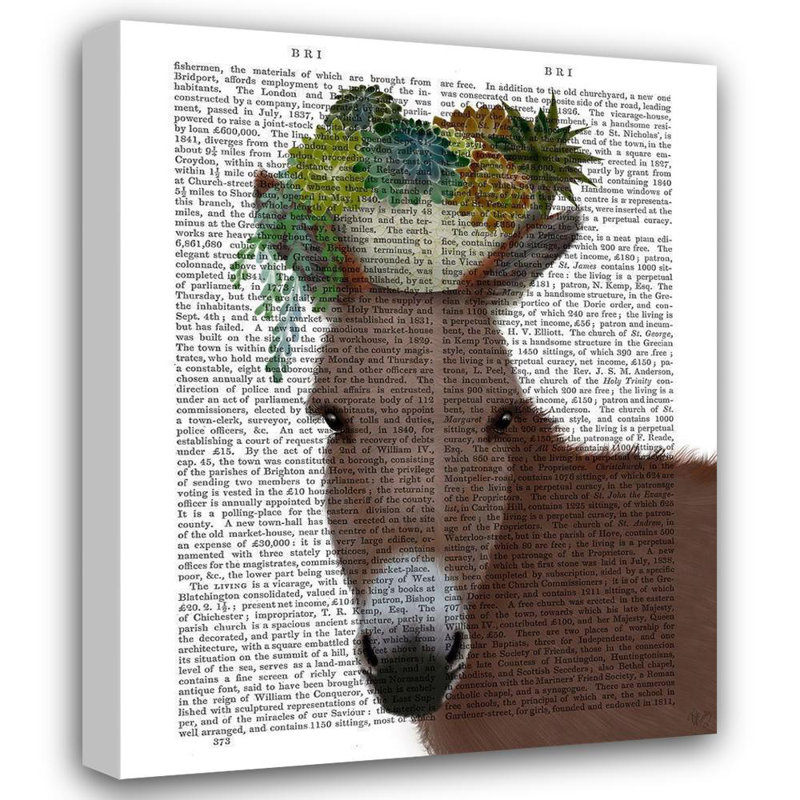 Art graphique sur toile tendue August Grove® Fab Funky Gallery, Donkey Succulent, H 45 po x l 36 po