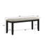 1pc noir gris banc salle à manger tissu d'ameublement cuisine salle à manger meubles en bois