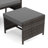 5 Pieces Outdoor Wicker Patio Conversation Set With Cushions And Ottoman-855094287