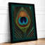 Peacock Feather Eye Botanical - Framed Print-866021189-866021191