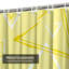 Rideau de douche à motif géométrique triangulaire sans couture à motif abstrait jaune pastel avec 12 crochets-775825711