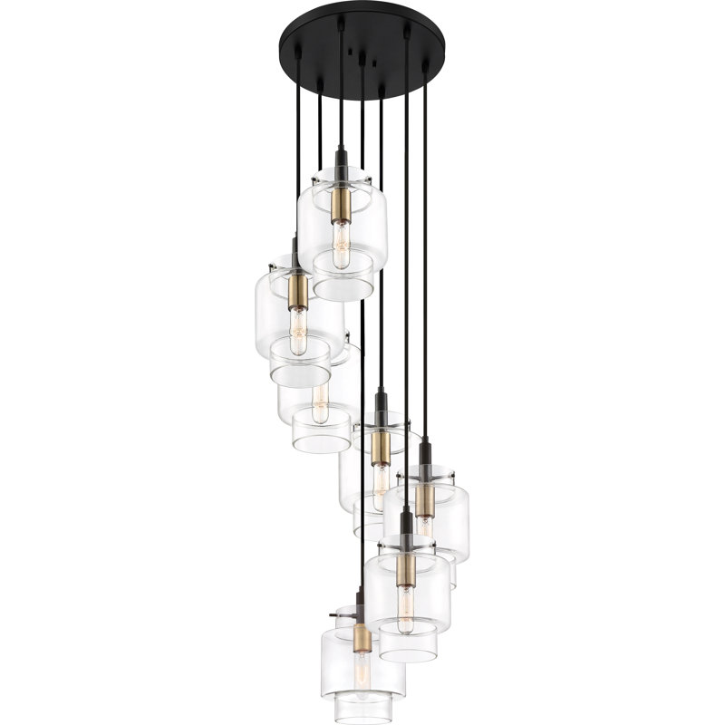 Luminaire suspendu géométrique à 7 lumières Dellarae