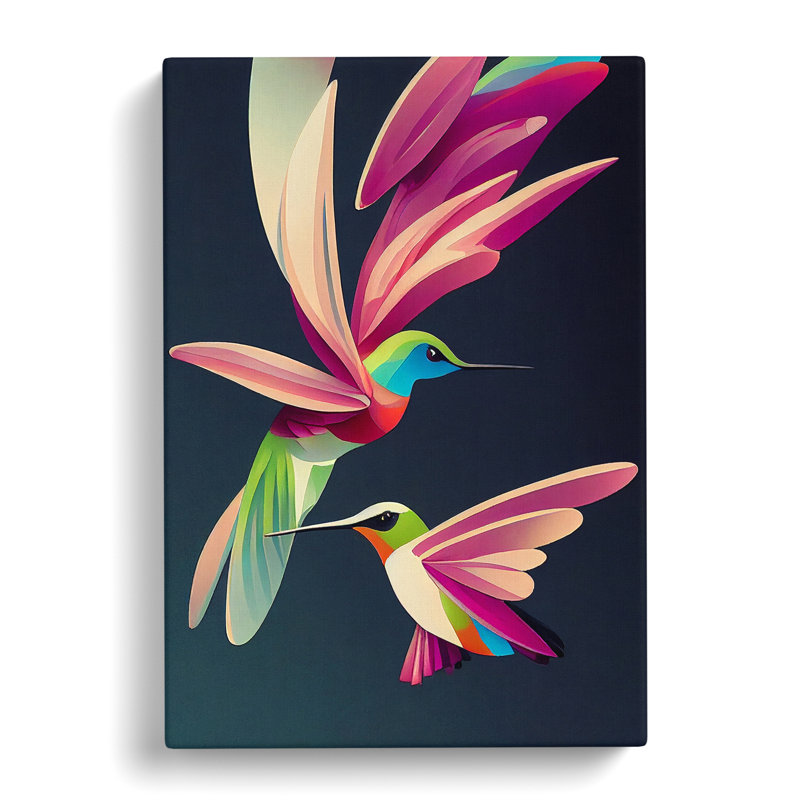 Shaikh Hummingbird Modern Vol.1 - Wrapped Canvas, 60cm H x 40cm W x 3cm D