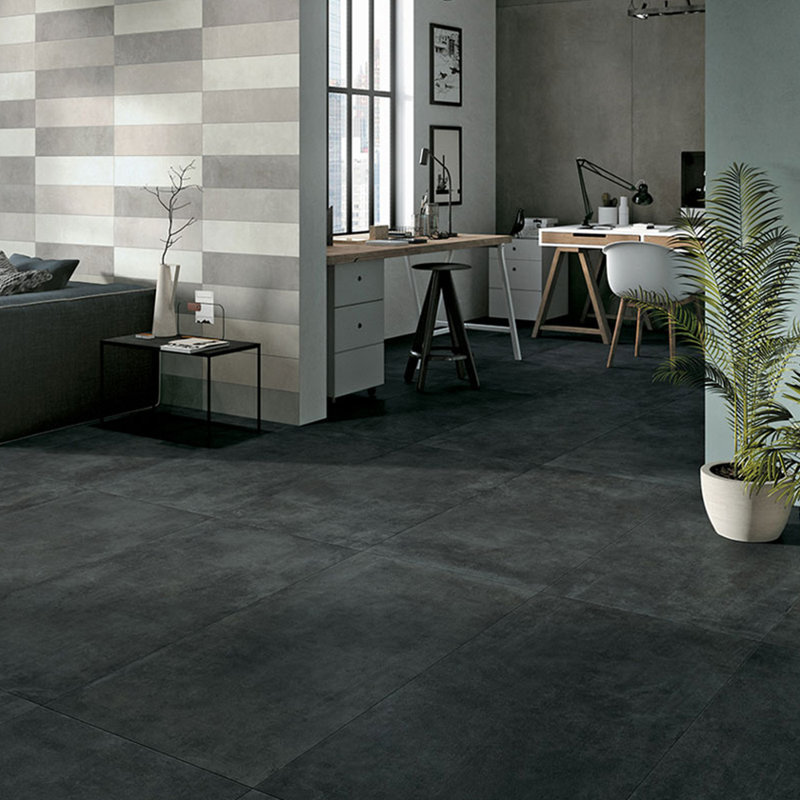 Absolute 24" x 48" Porcelain Field Tile, Black 