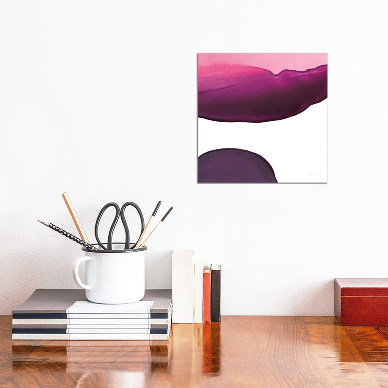 Swish Of Magenta III by Piper Rhue - Wrapped Canvas Painting, 30.48cm H x 30.48cm W x 1.91cm D