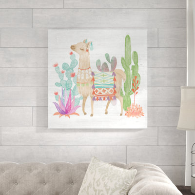 «Lovely Llamas IV» par Mary Urban - reproduction d'art sur toile