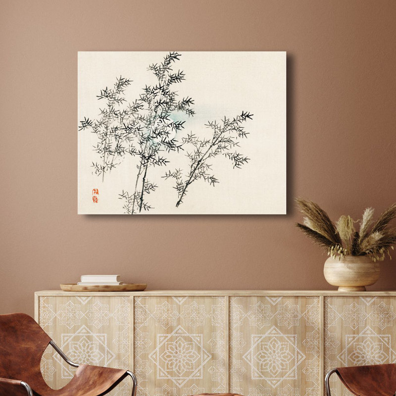 3JP6344 Bamboo by Bairei Kono - Wrapped Canvas Painting, 70cm H x 100cm W x 4cm D