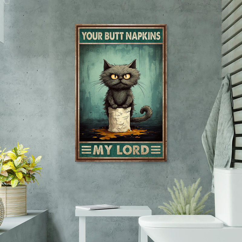 Naughty Cat - Your Your Napkins, H 14 po x l 11 po x P 2 po