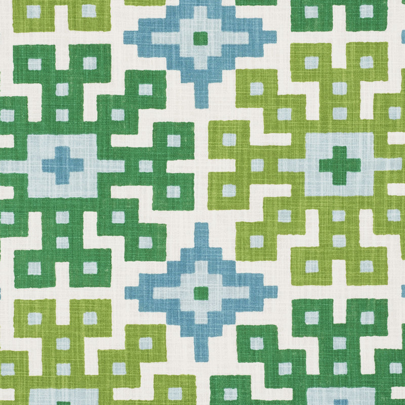 Tissu imprimé palmier, Lagon
